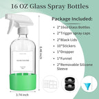 2 Pack Glass Spray Bottles - Image 2