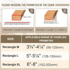 BUMACO Chair Leg Floor Protectors Rectangle Chair Leg Protectors - Image 2