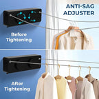 Retractable Clothesline Indoor Outside Heavy-Duty, Upgrade 304 Double Stainless - Image 2