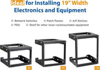 9U Wall Mount Rack Open Frame 19 Inch Server Equipment 2 Post Network Cabinet - Image 8