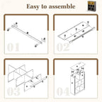EnHomee 7 Cube Bookshelf Cubby Storage Organizer - Image 8