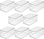 mDesign Plastic Deep Storage Bin Box Container - Image 9