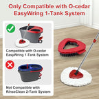 Spin Mop Handle Mop Heads Mop Base Mop Scruby Brush Replacement Sets Combo - Image 2