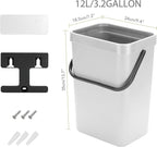 stonespace Hanging Trash Can, 3.2 Gallon/12L Small Waste Bin - Image 6