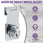 Alise Keyed Hasp Lock, 3 Inch Safety Packlock Clasp Hasp Lock Latch - Image 2