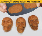 JETKONG 6 Cavity Skull Cake Pan and Silicone Skull Cakelet Mold - Image 5