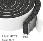 2 Rolls 1 Inch W 3/8 Inch T Weather Stripping Air Conditioner Open Cell Foam - Image 4
