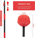 5-12 FT Cobweb Duster with Extension Pole, 20 FT High Reach Spider Web Brush - Image 7
