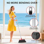 Angle Broom with 58″ Long Handle – 14″ Wide Stiff Bristles - Image 5