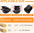 Ezprotekt 24 Pcs Large Black Chair Leg Sliders - Image 2