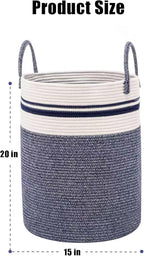 Woven Laundry Basket Hamper, 60L Versatile Storage - Image 6