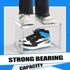 10 Pack Acrylic Shoe Storage Box Clear Plastic Stackable Acrylic Display Case - Image 4