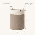 LA JOLIE MUSE Woven Basket Rope Storage Baskets - Image 2