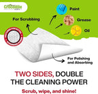 Crocodile Cloth PowerSCRUB Cleaning Wipes – 80 Dual-Surface Cloths, Heavy-Duty - Image 3