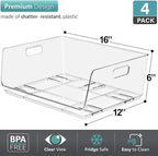 Sorbus Stackable Storage Bins Open Front - Image 3