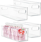 Plastic Food Storage 4 Pack Clear Container Bin by primebox