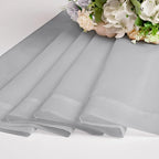 Chyhomenyc Light Grey Sheer Curtains 45 Inch Long 2 Panels, Light Filtering Rod - Image 5