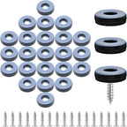 24pcs 1" Screw on Furniture Sliders, Teflon Chair Leg Slides, Round Furniture by suiwotin