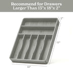 SMIRLY Silverware Drawer Organizer – Bamboo Kitchen Drawer Organizer, - Image 2