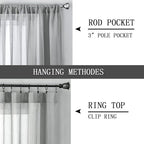 Tollpiz Short Sheer Curtain Linen Textured Living Room Curtains Sheer Light - Image 5