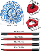 Spin Mop Handle, Mop Heads Replacements, Scrubber Mop Head and Mop Base - Image 3