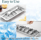 3 Pack Stainless Steel Ice Cube Trays, 18 Slot Ice Tray - Image 3