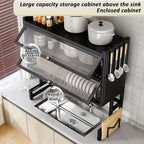 Dish Drying Rack 4 Tiers with Cover, Keep Kitchen Sink Shlef Organized - Image 3