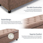 BELLEZE 47" Storage Ottoman, Storage Bench - Image 9