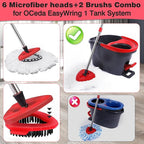 Mop Replacement Heads 6 Pcs & 2 Scrub Brushes Combo - Image 2