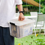 18 Quart Clear Plastic Storage Latching Bin - Image 5
