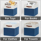 HNZIGE Cube Storage Baskets, Fabric Storage Cubes 12 x 12, Decorative Storage - Image 3