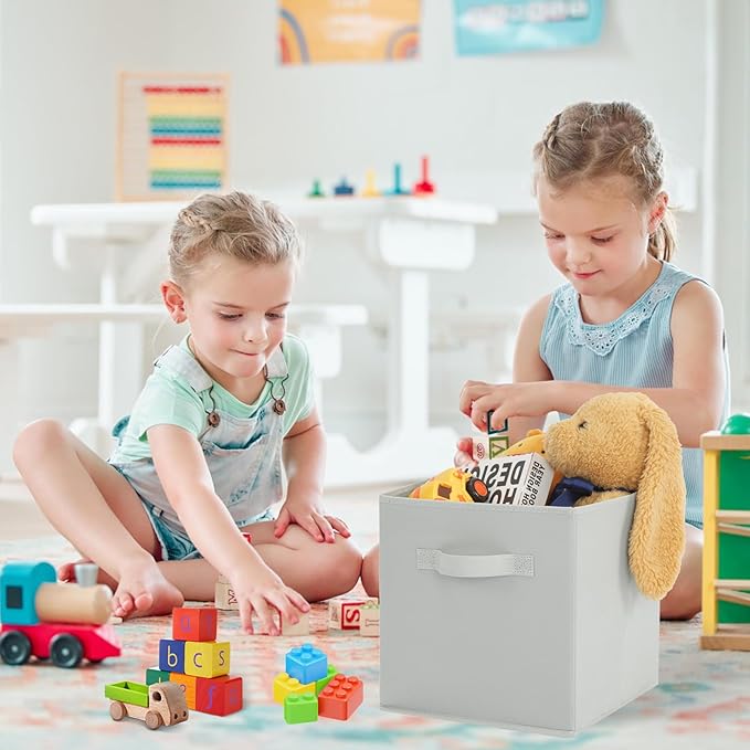 Stero Fabric Storage Bins 6 Pack Fun Colored Durable Storage Cubes - Image 5