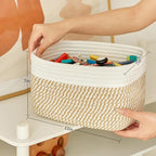 Small Cotton Rope Basket – Storage Bin - Image 2