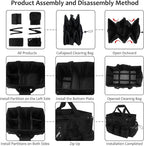 Qivine Cleaning Caddy with Handle, Cleaning Supply Caddy Foldable Tool Bag - Image 7
