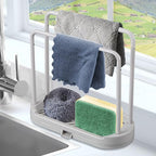 Kitchen Sponge Holder Dishcloth Hanger, Kitchen Sink Rack Tray Organizer Stand - Image 2
