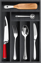Kitchen Wood Utensil Tray Silverware Drawer Organizer Wooden Cutlery Trays by Ayiaren