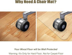 Kuyal Clear Chair Mat, Hard Floor Use, 4.75'×7' Transparent Office Home Floor - Image 4