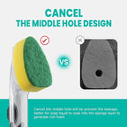 Heavy Duty Dishwand with Refills, Dish Wand Replacement Sponge Heads with Handle - Image 4