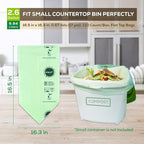 ANECO 100% Compostable Waste Bags 2.6 Gallon, Extra Thick Kitchen Small Compost - Image 7