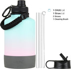 DRINCO Stainless Steel Water Bottle Spout Lid Vacuum Insulated Double Wall - Image 2