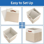 Temary Cube Storage Bins 13 Inch Fabric Storage Cubes Storage Baskets - Image 7