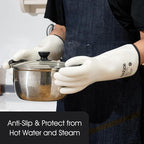 COOLJOB Heat Resistant Oven Gloves, Waterproof Liquid Silicone BBQ Grilling - Image 5