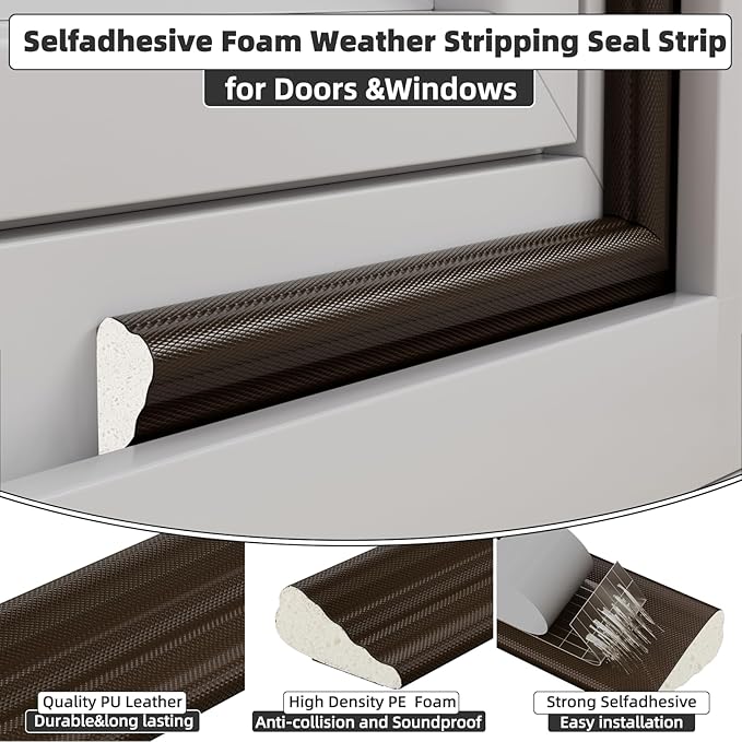 9.8 Ft Weather Stripping Seal Strip - Image 2