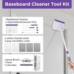 Baseboard Cleaner Tool with Handle 2.0, Dust Trapping and Locking, 5 Reusable - Image 3