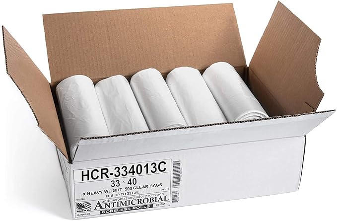 Aluf Plastics High Density Trash Bags, 33 Gallon, 13 Micron, - Image 2