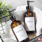 GMISUN Amber Glass Soap Dispenser, 2 Pack Bathroom Hand Soap Dispensers - Image 7