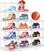 10 Pack Acrylic Shoe Storage Box Clear Plastic Stackable Acrylic Display Case - Image 7