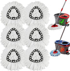 6 Pack Spin Mop Replacement Heads, Microfiber Spin Mop Refills by APOCHON