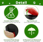 Dog Poop Trash Can Outside, 20L/5Gallon Dog Waste Trash Can - Image 3
