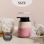 INGOFIN Ceramic Hand Soap Dispenser - 12 oz Liquid Lotion Dispenser Bathroom - Image 2